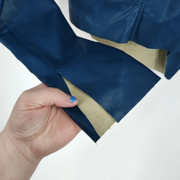 Oak + Fort | faux leather wrap top - Picture 5 of 5